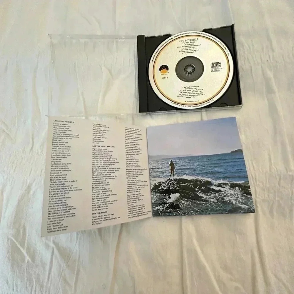 Joni Mitchell ♫ For the Roses ♫ Rare 1972 Asylum Records Disc Compact - Picture 7 of 7